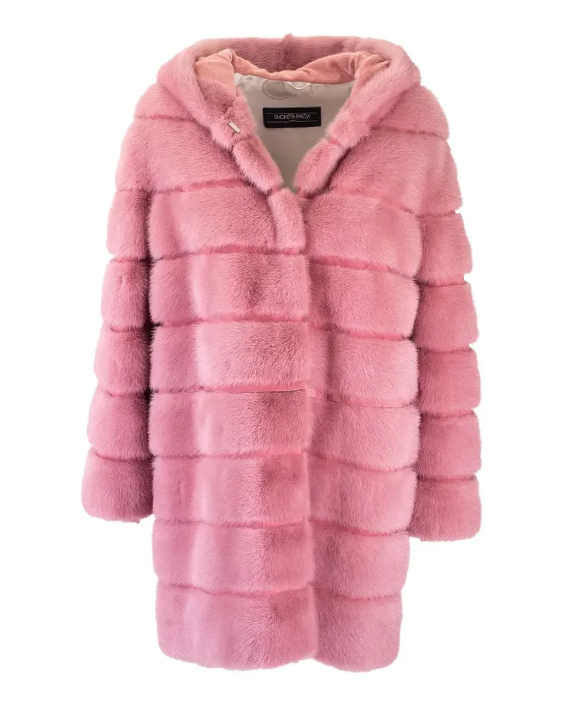 Simonetta Ravizza hooded panelled coat - Rosa Rosa