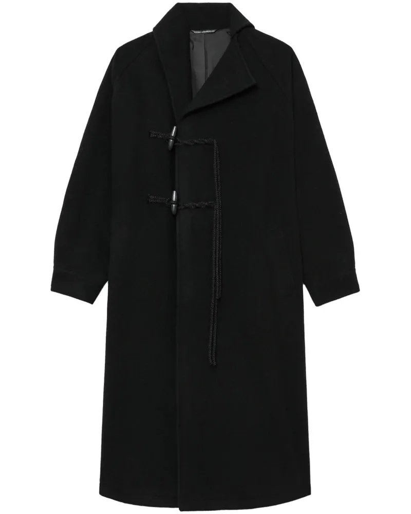 Yohji Yamamoto Langer Mantel Schwarz