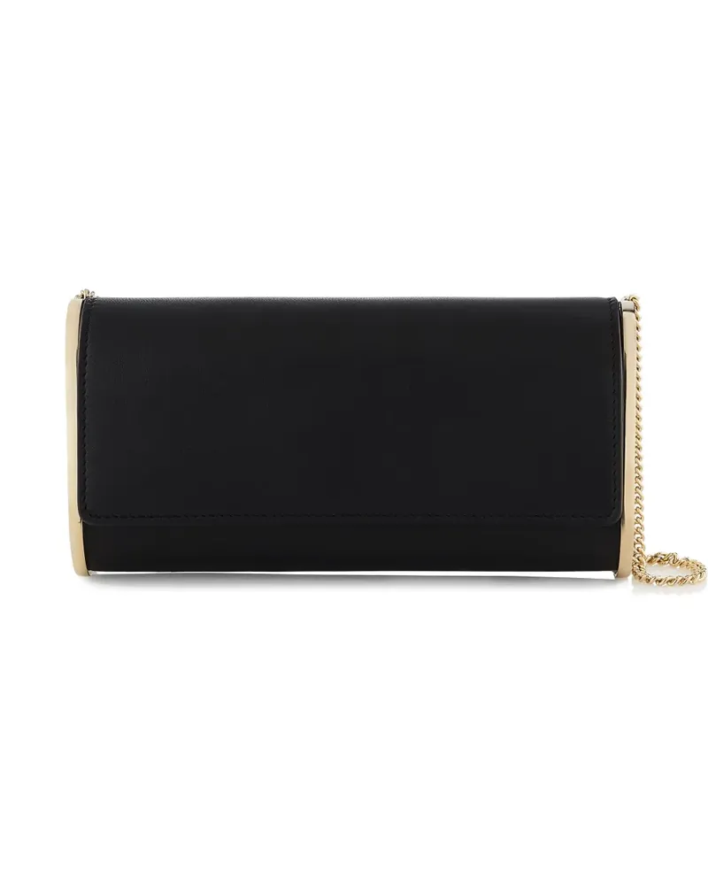 Aquazzura Schultertasche mit Metallic-Schild - Schwarz Schwarz