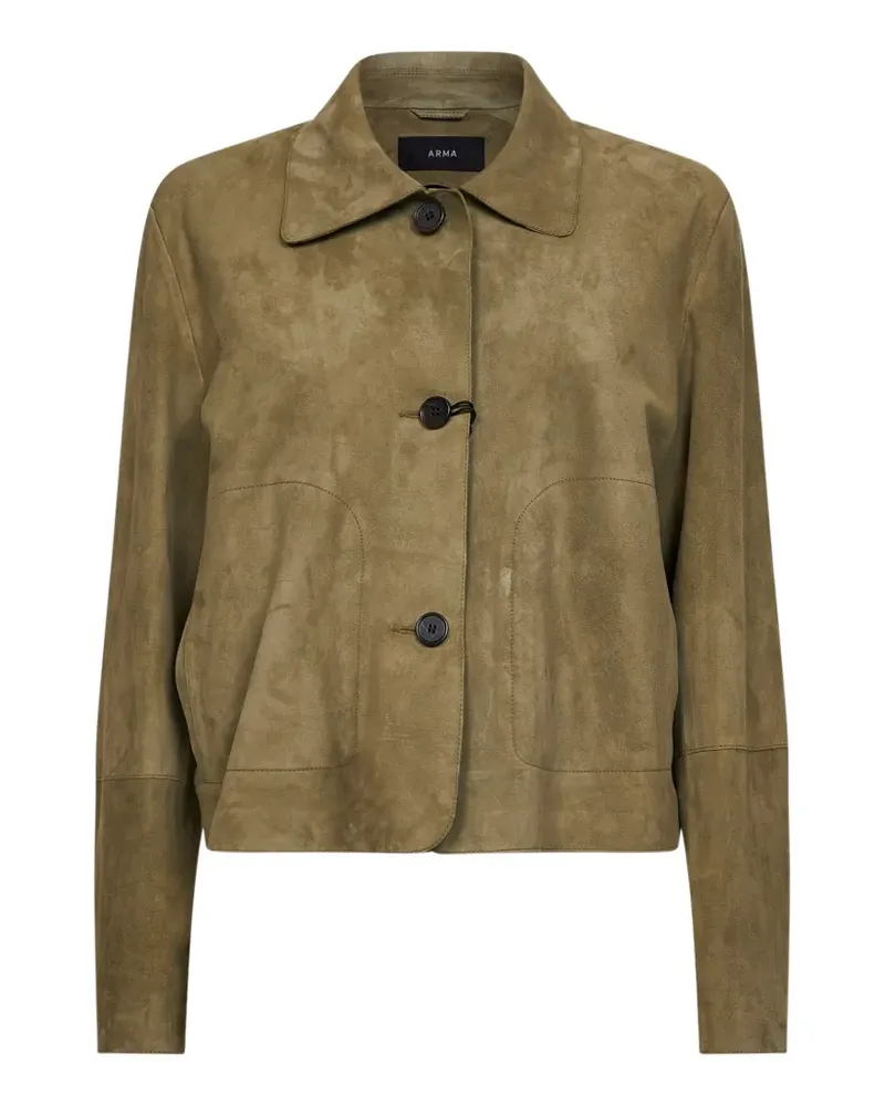 Arma buttoned leather jacket - Grün Grün
