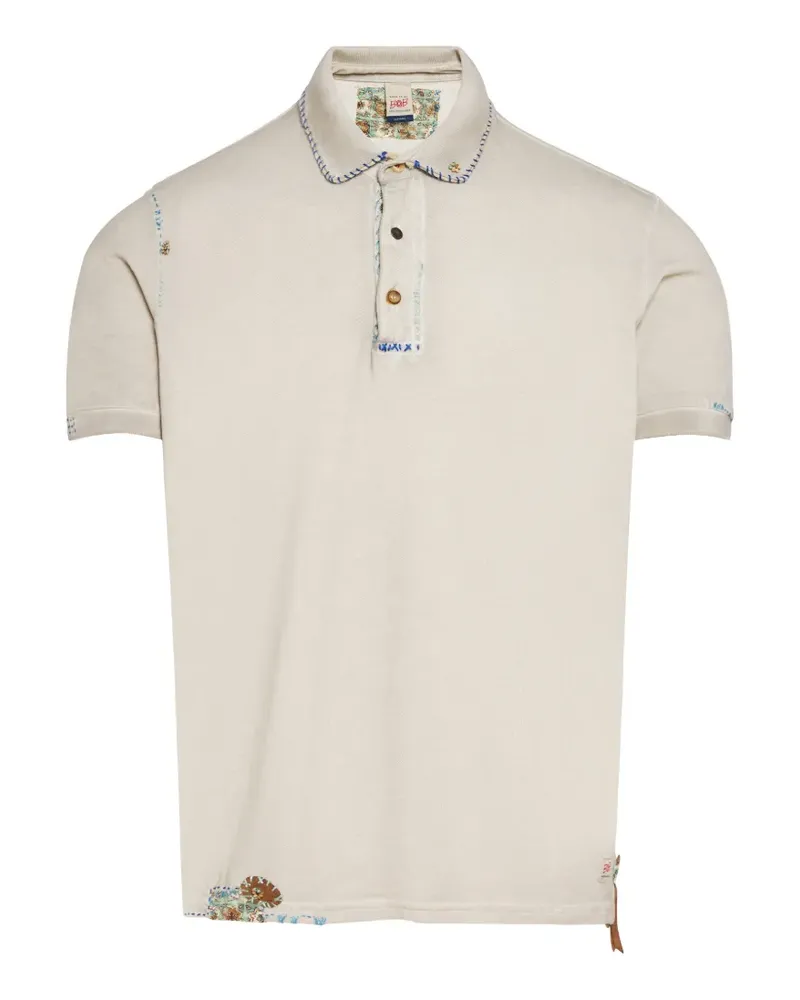 BOB embroidered piqué polo shirt - Nude Nude