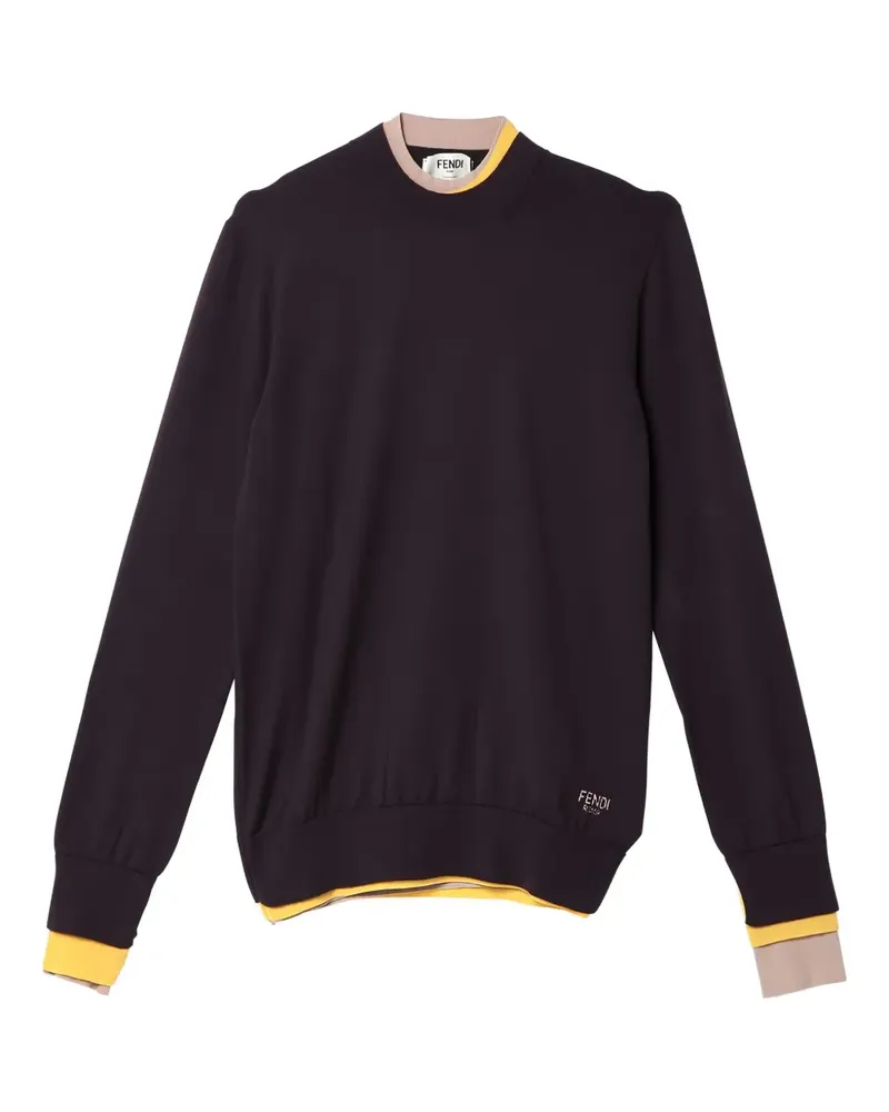 Fendi Oberteil mit Rundhalsausschnitt - Violett Violett