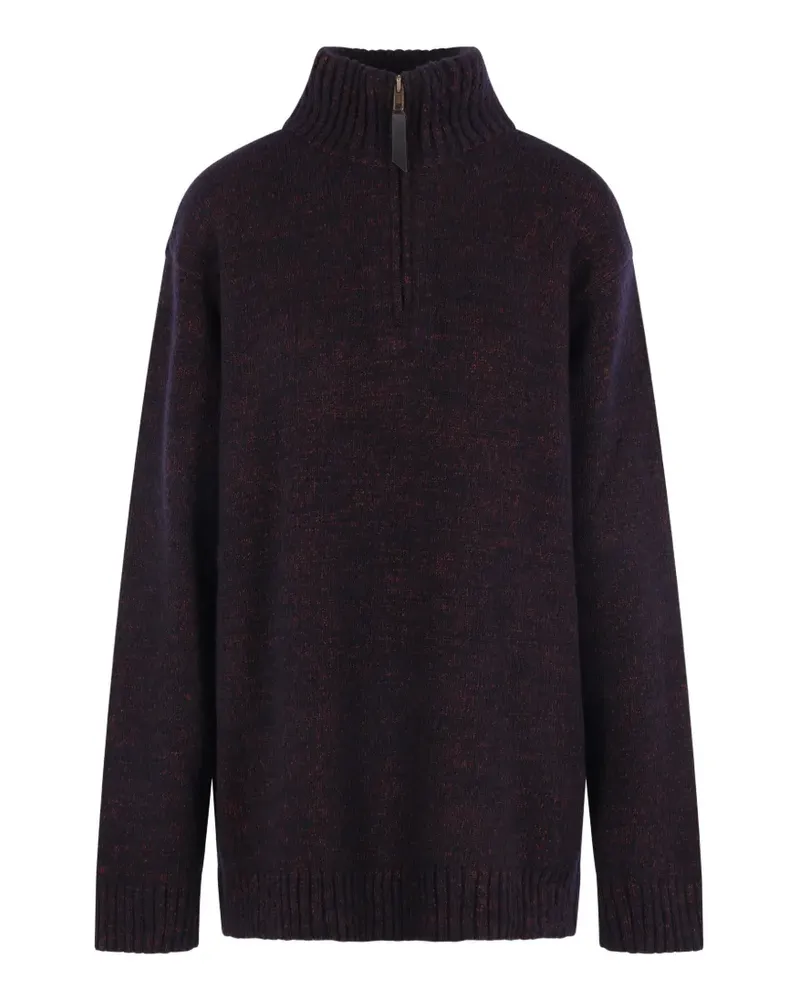 Maison Margiela half-zip knitted sweater - Rot Rot