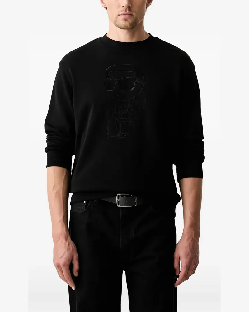 Karl Lagerfeld Ikonik Karl embroidered sweater - Schwarz Schwarz