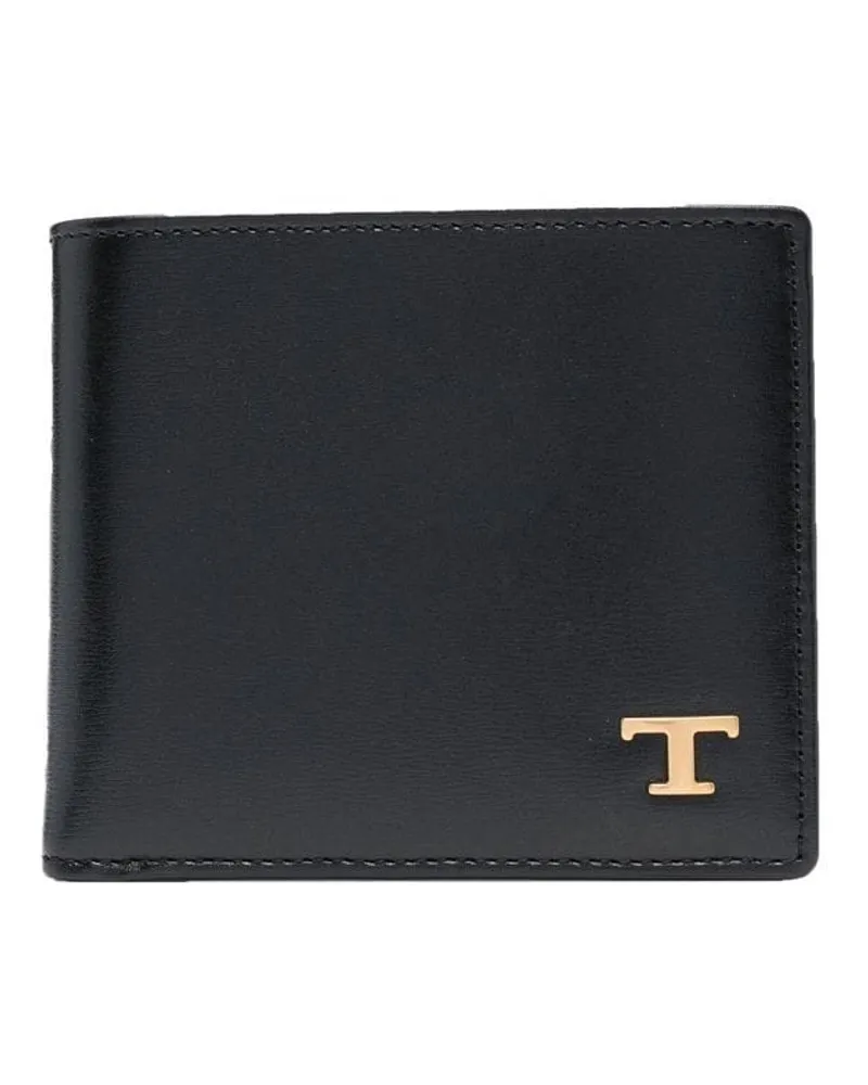 TOD'S Portemonnaie mit Logo-Schild Schwarz