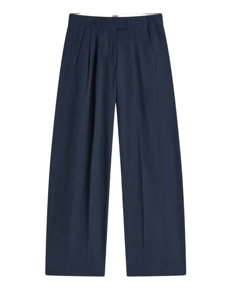 Scotch&Soda Wide-Leg-Hose mit Bundfalten - Blau Blau