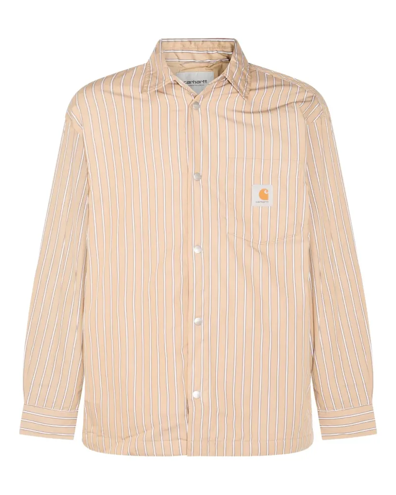 Carhartt WIP striped-pattern long-sleeve shirt jacket - Nude Nude