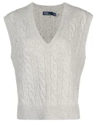 Ralph Lauren Top mit Zopfmuster Grau