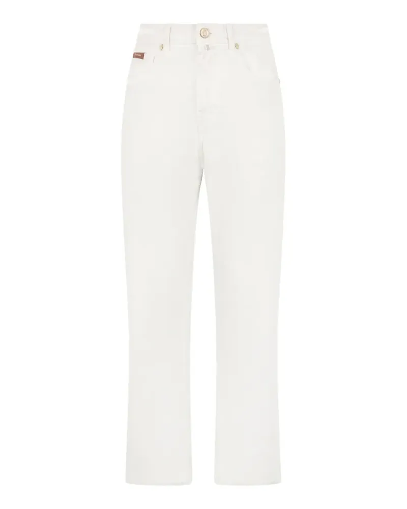 Billionaire Straight-Leg-Jeans mit Monogramm - Weiß Weiß