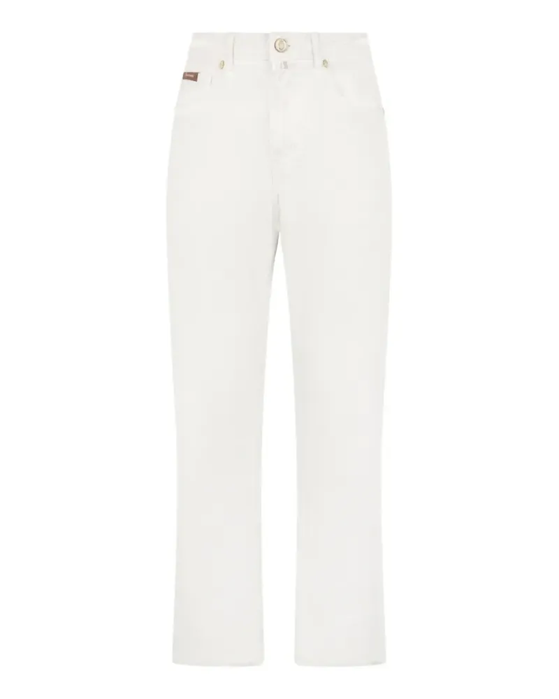 Billionaire Straight-Leg-Jeans mit Monogramm - Weiß Weiß