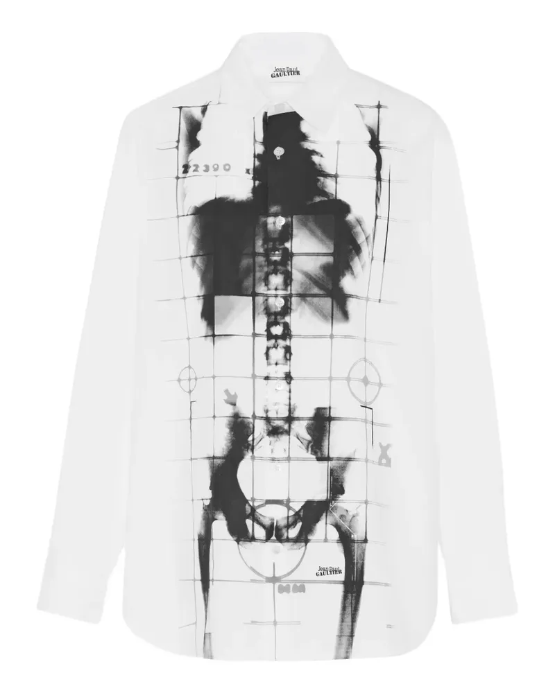 Jean Paul Gaultier Squeletor printed button shirt - Weiß Weiß