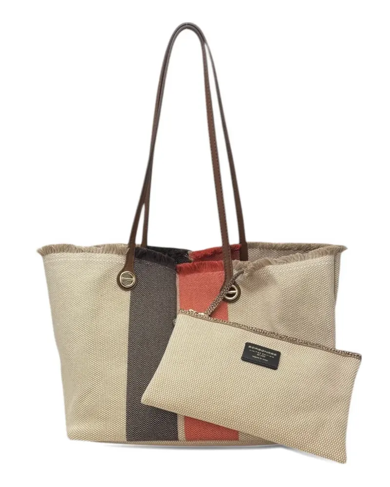 Borbonese medium Flight shopping bag - Nude Nude