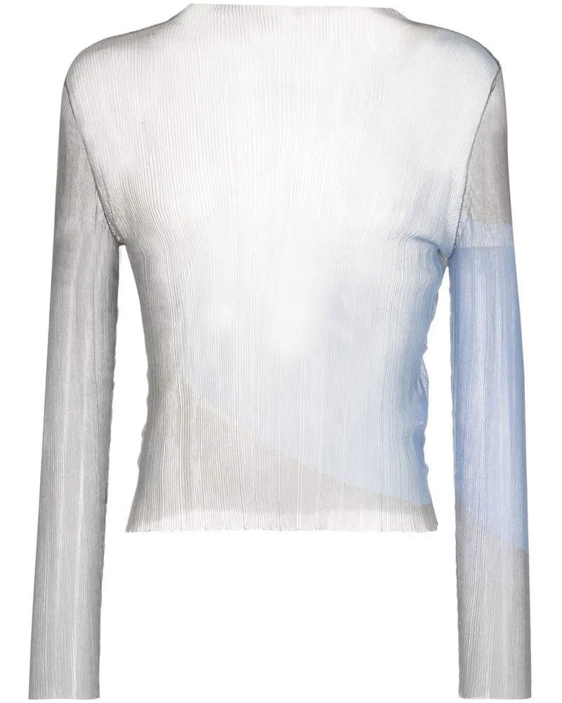 Eckhaus Latta Watercolor Langarmshirt Blau