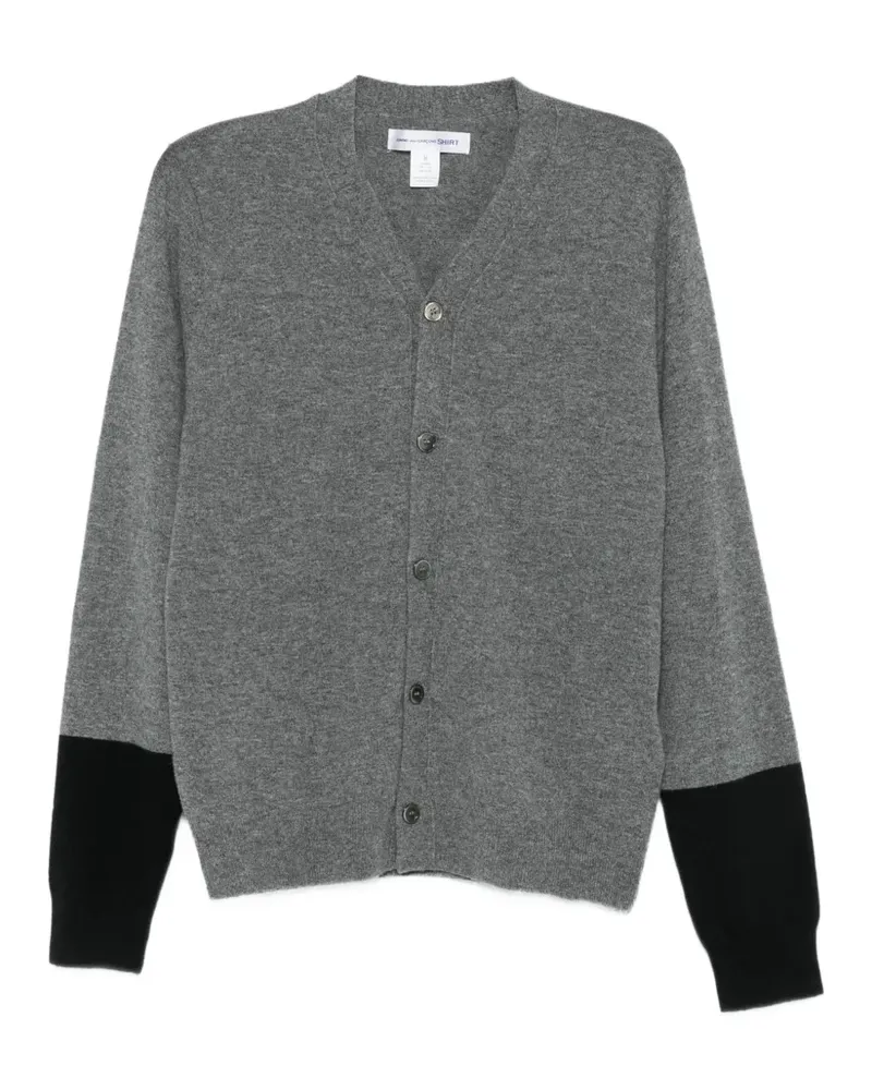Comme des Garçons Cardigan in Colour-Block-Optik - Grau Grau
