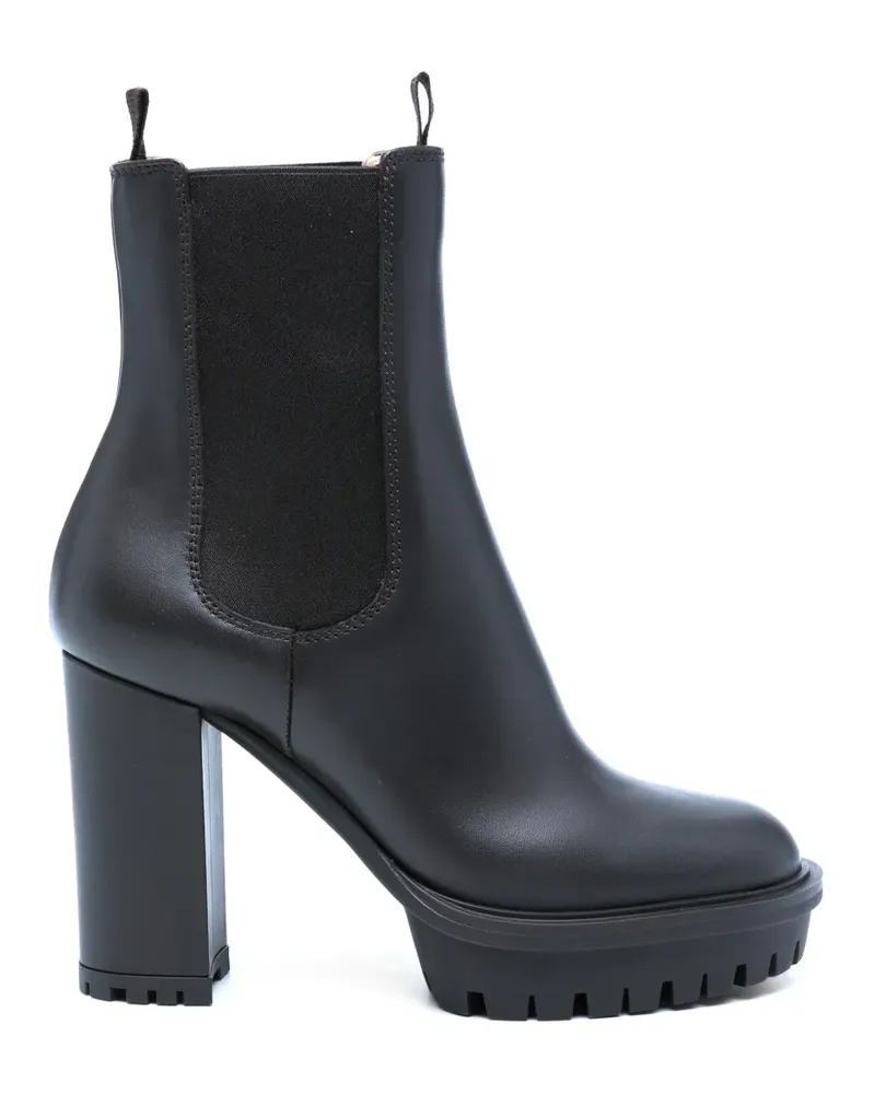 Gianvito Rossi platform leather Chelsea boots - Schwarz Schwarz