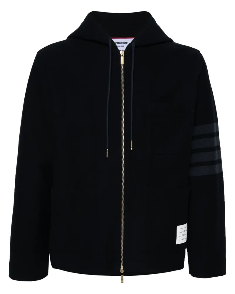 Thom Browne Kapuzenjacke mit Streifen - Blau Blau