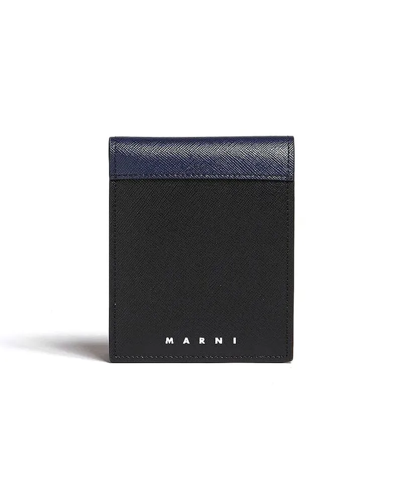 Marni Portemonnaie mit Logo-Print - Blau Blau