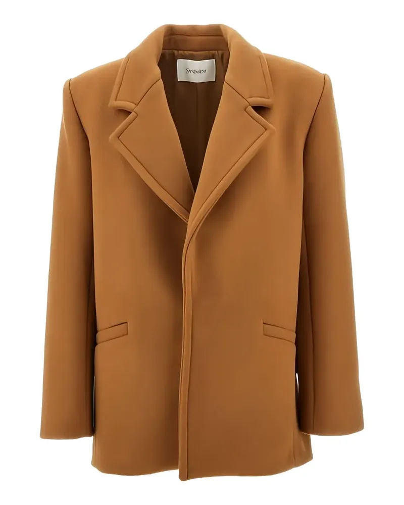 Saint Laurent notched-lapel jacket - Braun Braun