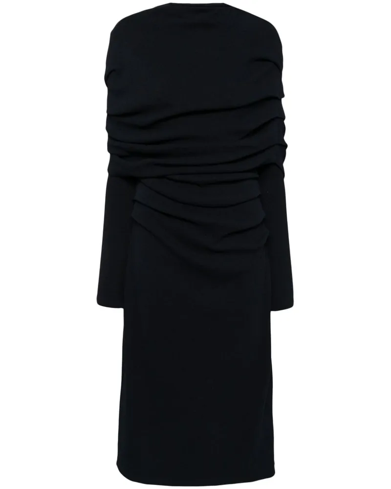 GOEN.J Gestricktes Cape-Kleid - Blau Blau