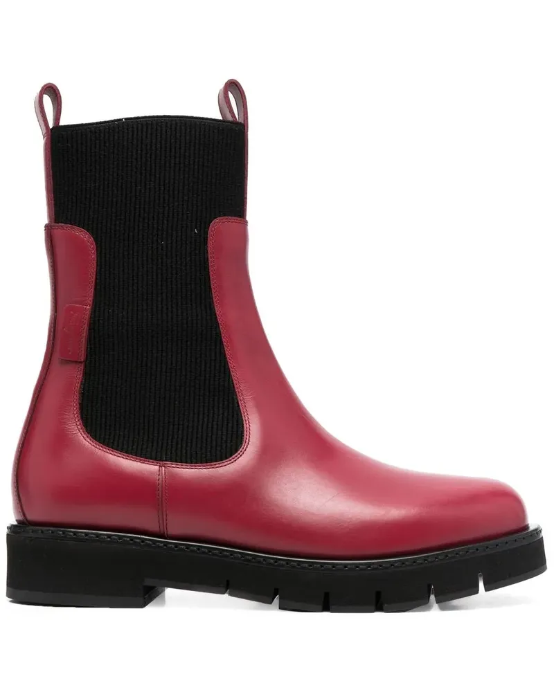 Ferragamo Gerippte Chelsea-Boots 40mm - Rot Rot