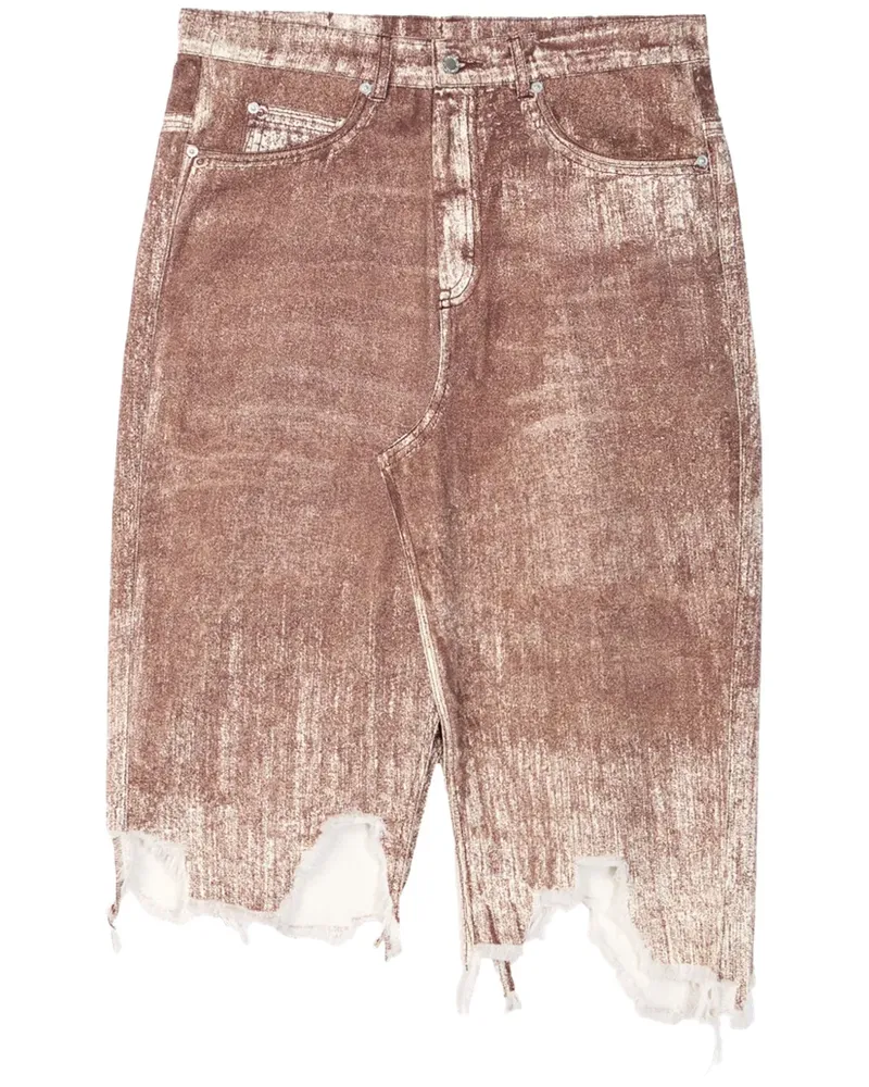 Camper Jeansrock in Distressed-Optik - Rot Rot