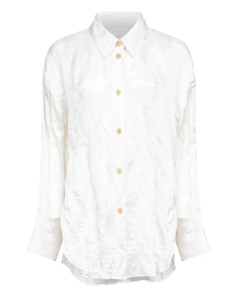 KHAITE Hemd in Knitteroptik - Weiß Weiß