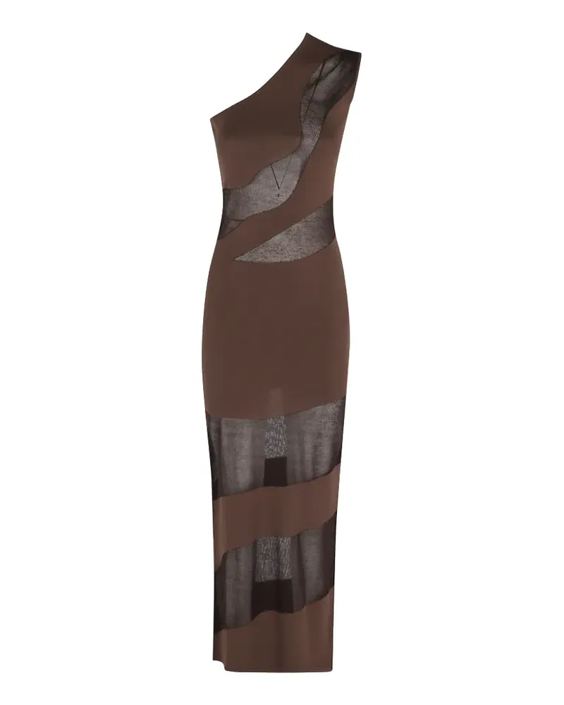Federica Tosi one-shoulder panelled dress - Braun Braun