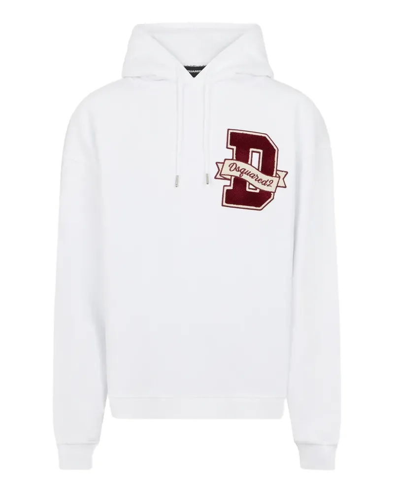 Dsquared2 D2 College Hoodie - Weiß Weiß