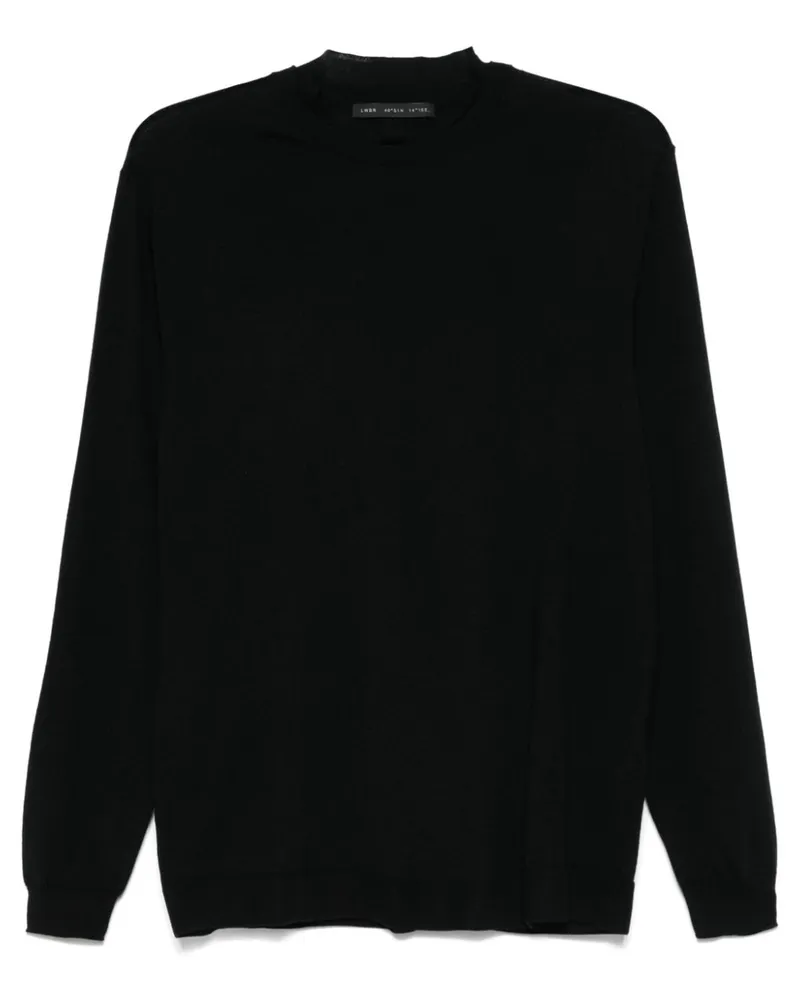 Low Brand Fein gestrickter Pullover - Schwarz Schwarz