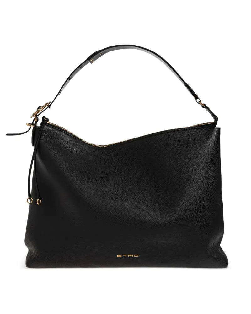 Etro Schultertasche mit Fransen - Schwarz Schwarz