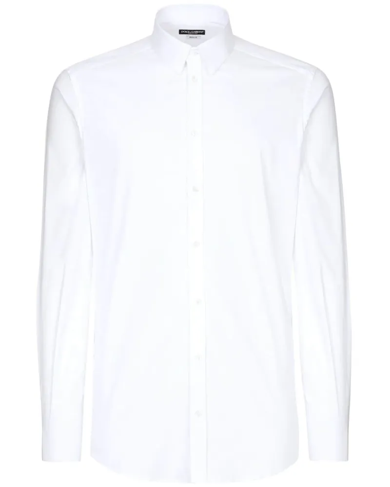 Dolce & Gabbana Hemd aus Popeline - Weiß Weiß