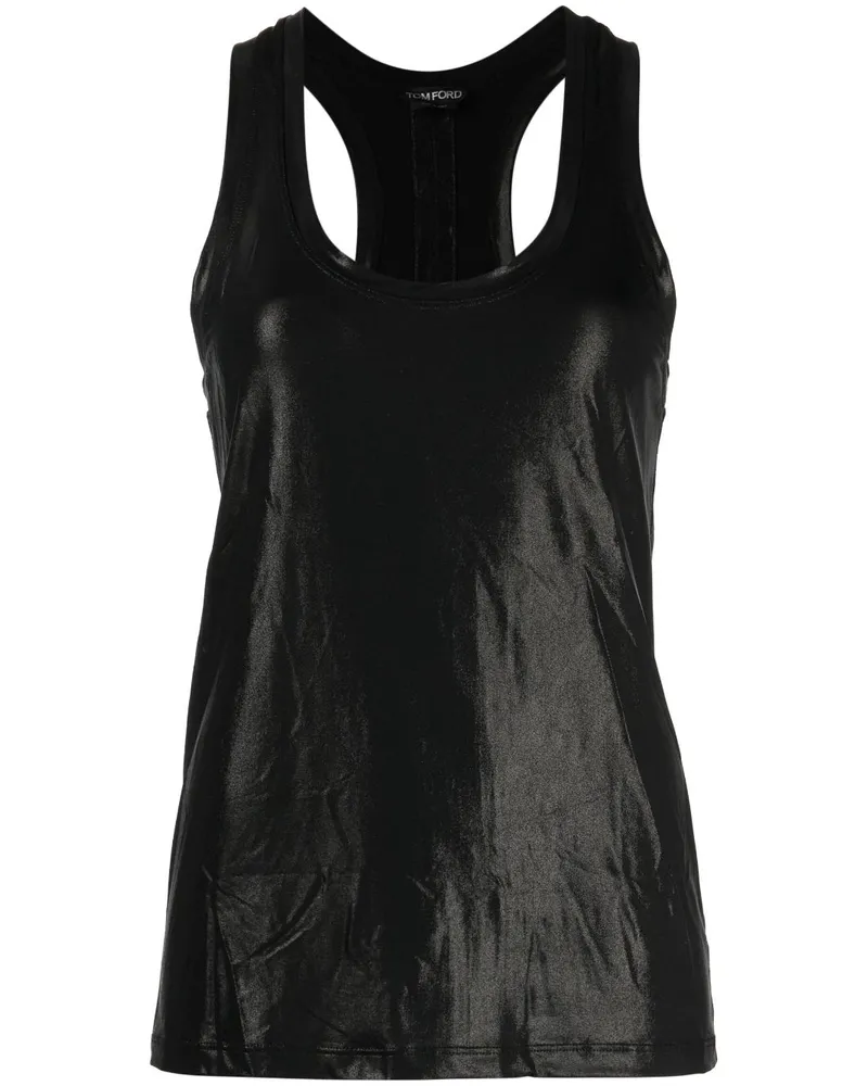 Tom Ford Geripptes Tanktop - Schwarz Schwarz