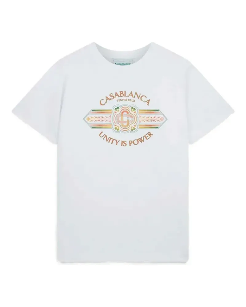 Casablanca Paris Unity is Power "White" T-Shirt - Weiß Weiß
