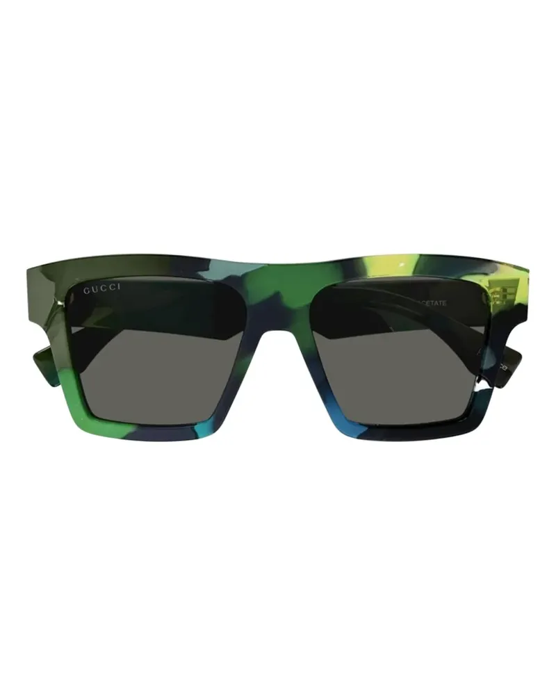 Gucci Sonnenbrille mit grafischem Print - Grün Grün