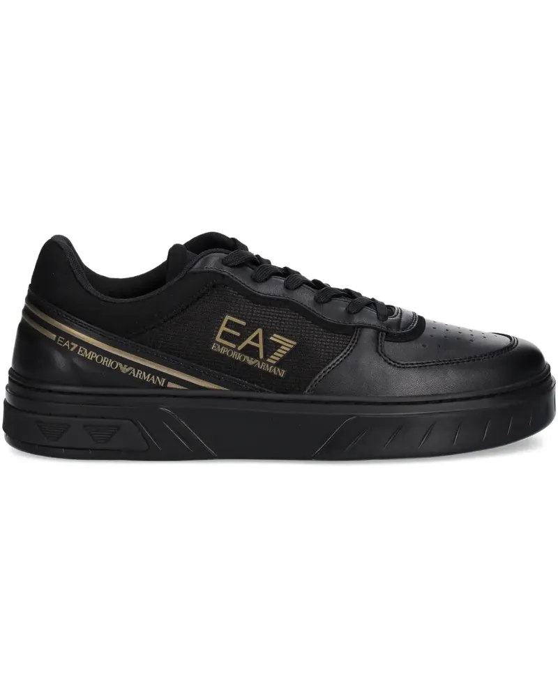 EA7 Sport-Sneakers mit Schnürung - Schwarz Schwarz