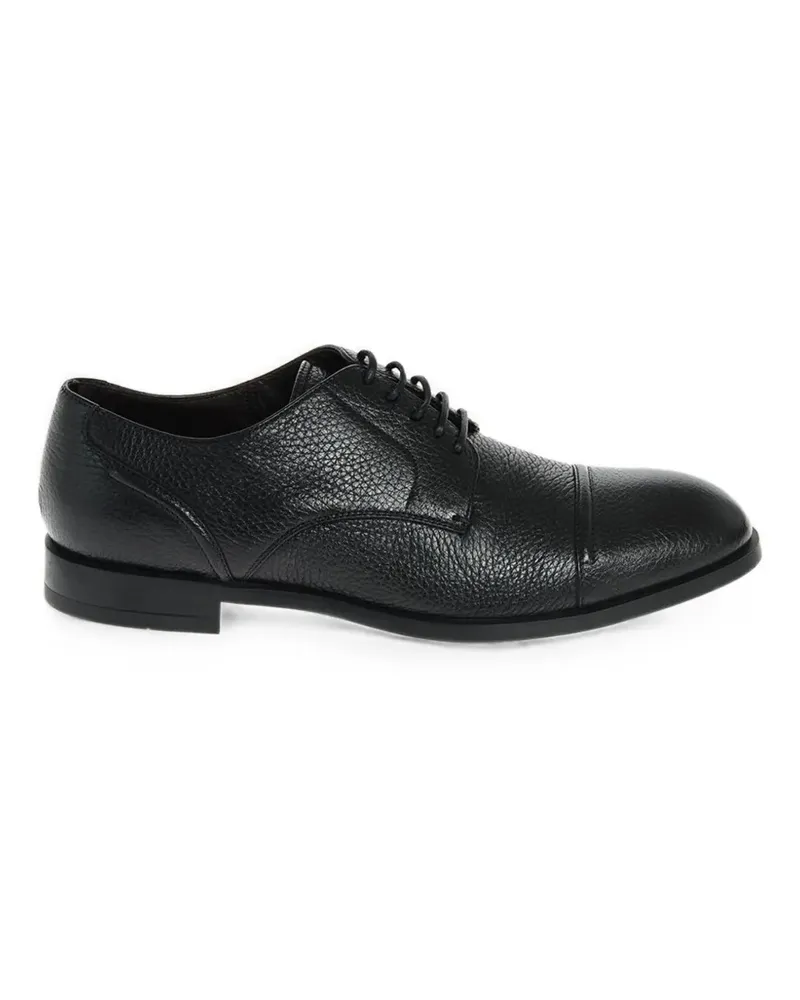 Ermenegildo Zegna textured lace-up derby shoes - Schwarz Schwarz