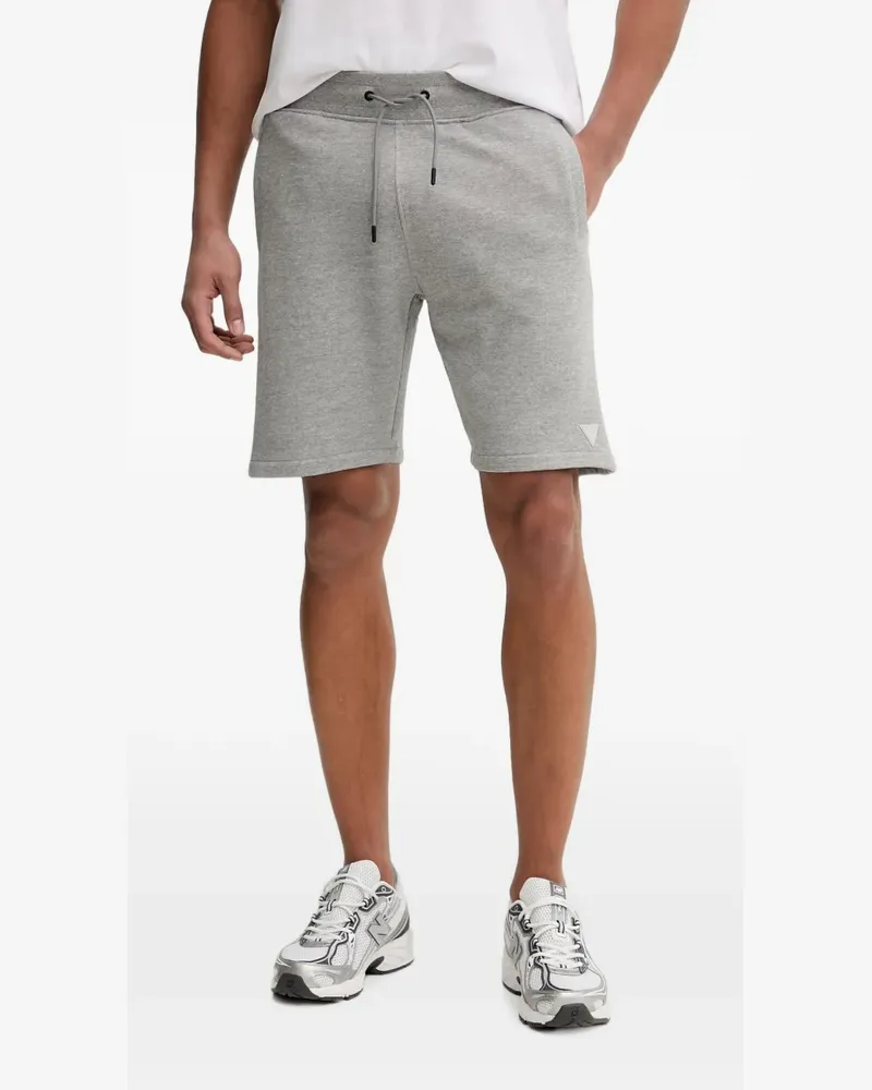Guess logo-patch track shorts - Grau Grau