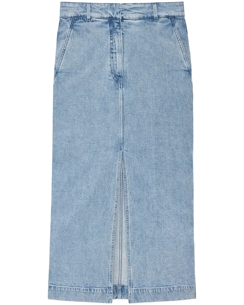 Another Tomorrow Jeans-Midirock aus Bio-Baumwolle - Blau Blau