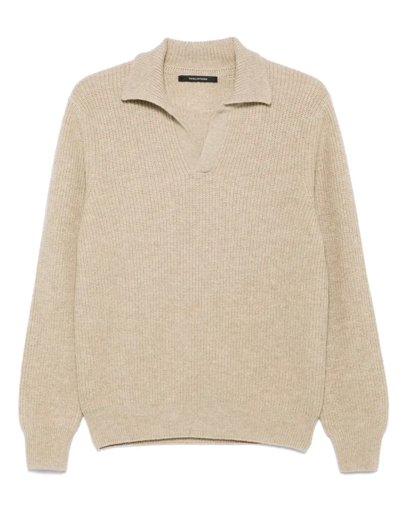 Tagliatore Gerippter Strickpullover - Nude Nude