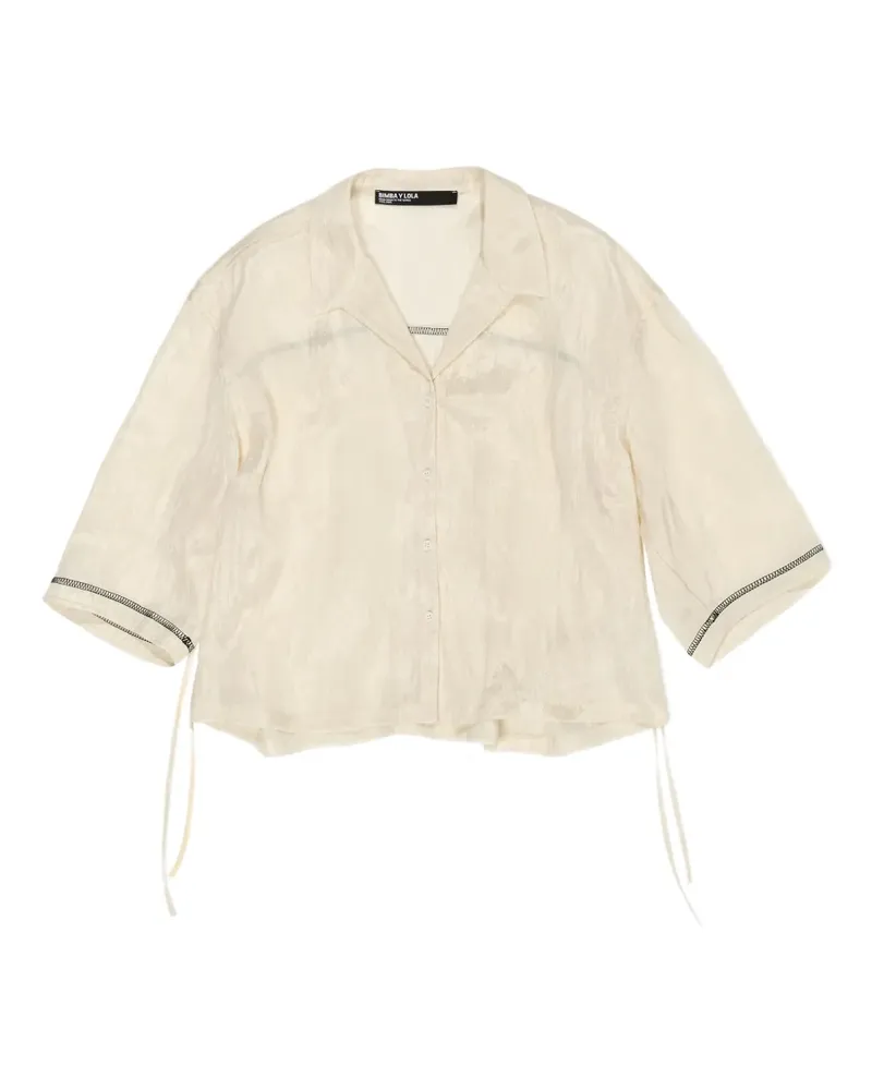 BIMBA Y LOLA drawstring-detail shirt - Nude Nude