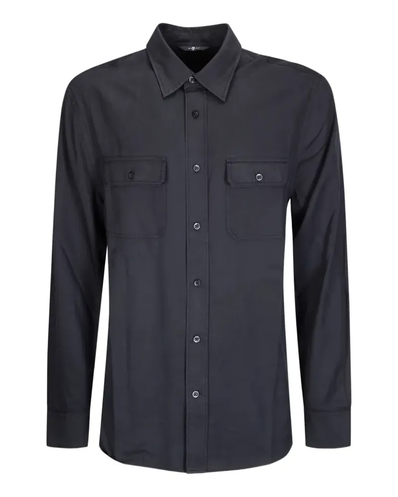 7 for all mankind pocket regular shirt - Schwarz Schwarz