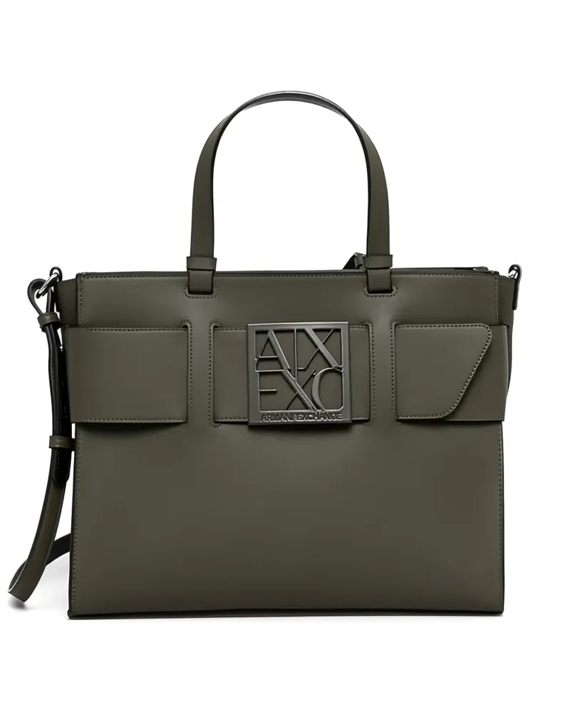 Armani Exchange logo-applique tote bag - Grün Grün