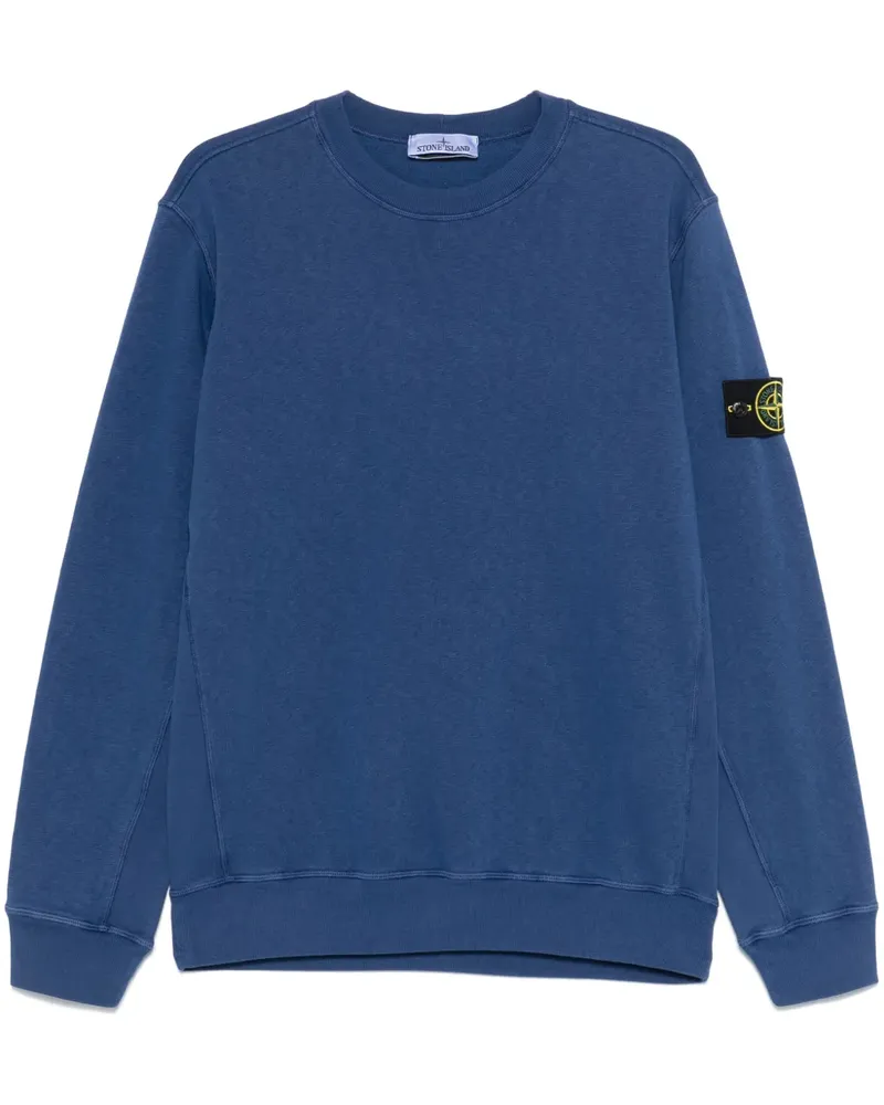 Stone Island Sweatshirt mit Kompass-Patch - Blau Blau