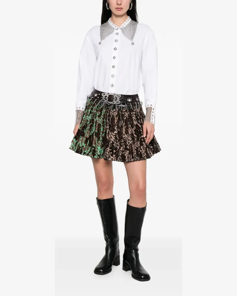 CHOPOVA LOWENA Titan embellished collared shirt - Weiß Weiß