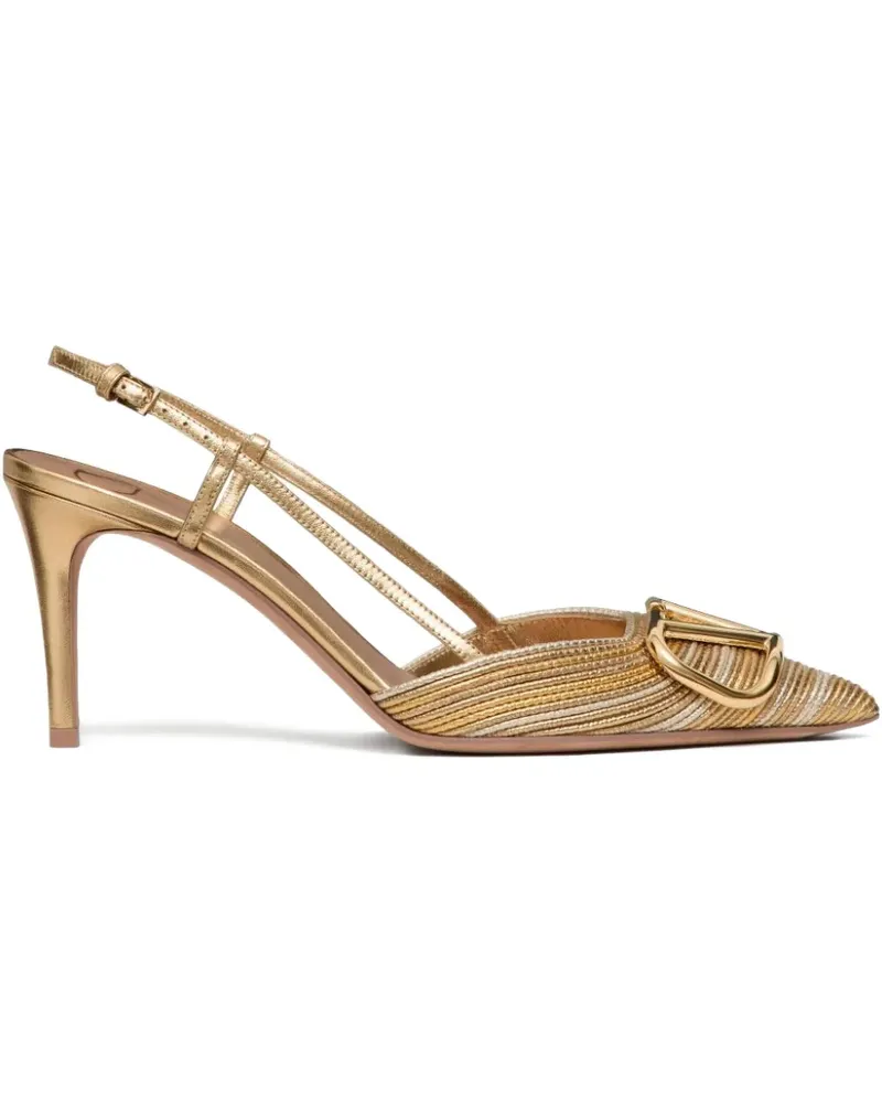 Valentino Garavani VLogo Pumps 80mm - Gold Gold