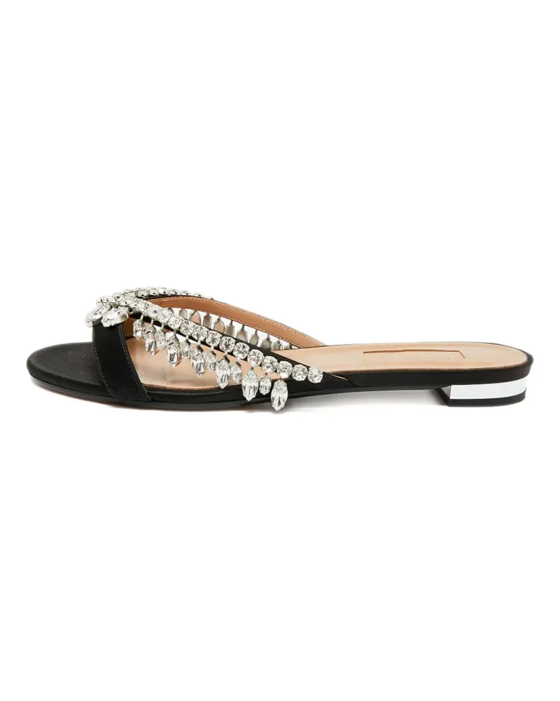 Aquazzura crystal-embellishment sandals - Schwarz Schwarz