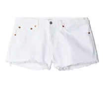 x Levi's ausgefranste Jeans-Shorts - Weiß
