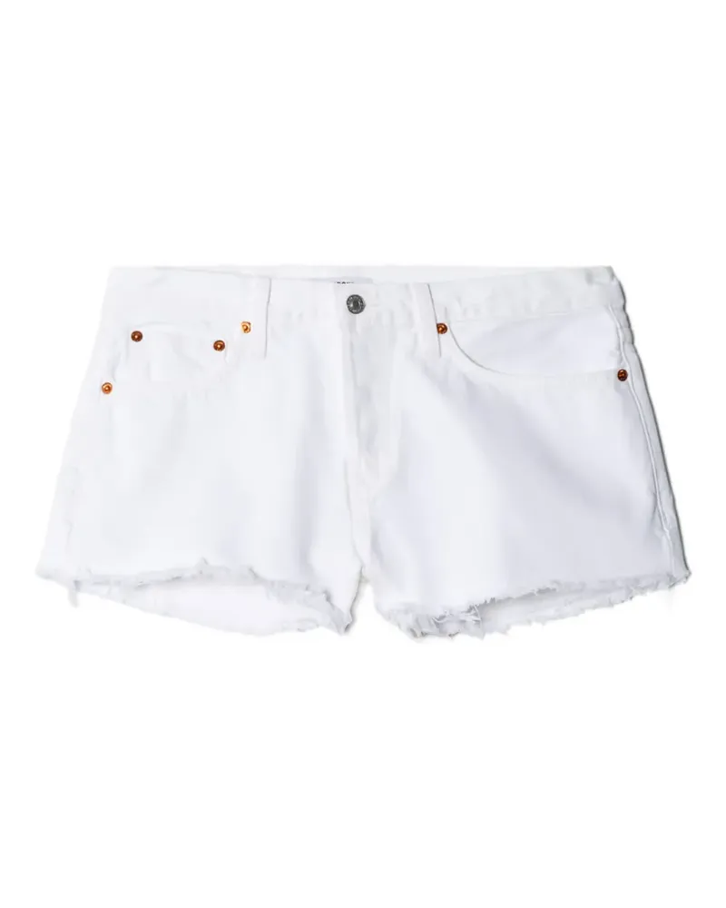 RE/DONE x Levi's ausgefranste Jeans-Shorts - Weiß Weiß