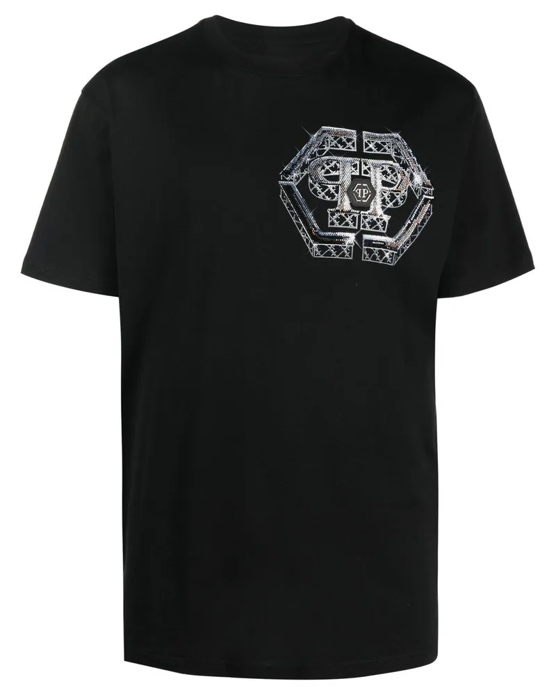 Philipp Plein T-Shirt mit Logo-Print - Schwarz Schwarz