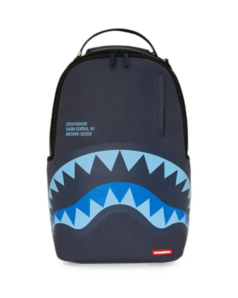 Sprayground Rucksack mit Hai-Print und LED-Streifen - Schwarz Schwarz